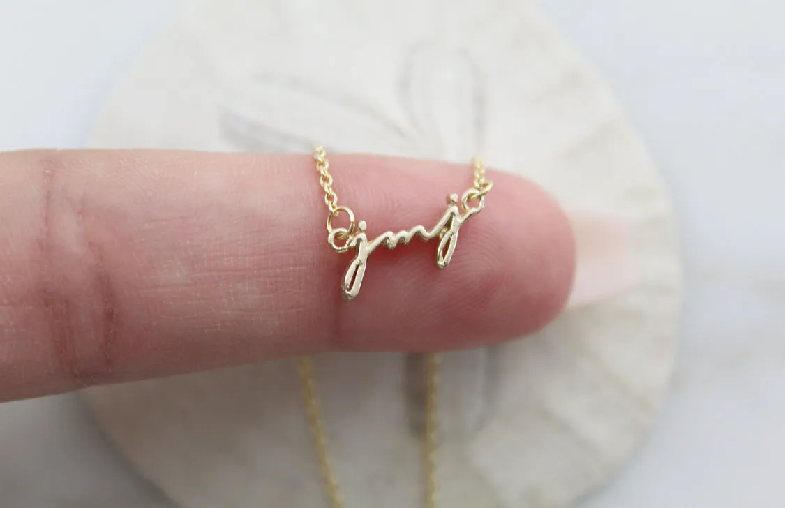 JMJ Necklace Solid 14k Gold