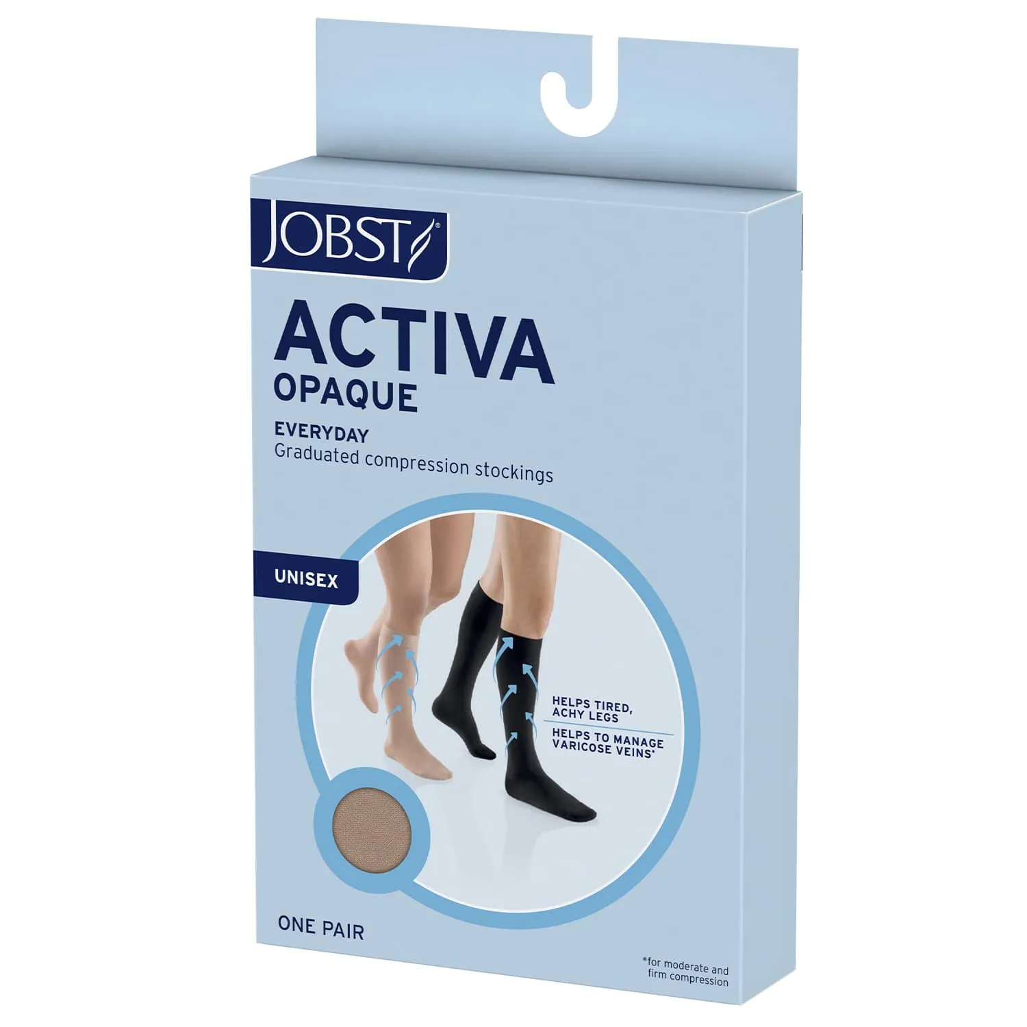 Jobst ACTIVA Opaque Compression Thigh Highs - 20-30mmHg