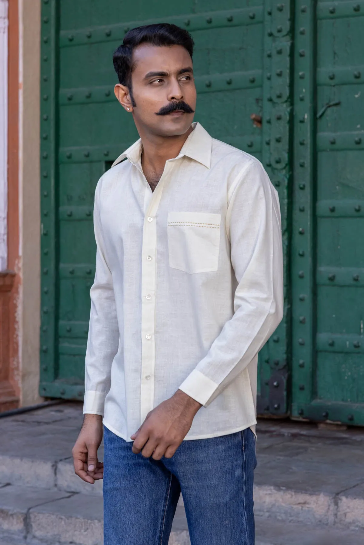 Karan Full Sleeve Khadi Shirt