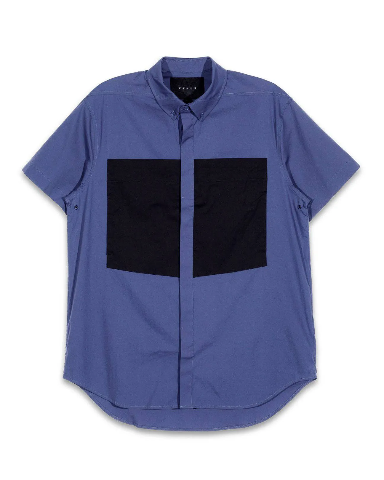 Konus Men's Short Sleeve Button Up in Cobalt