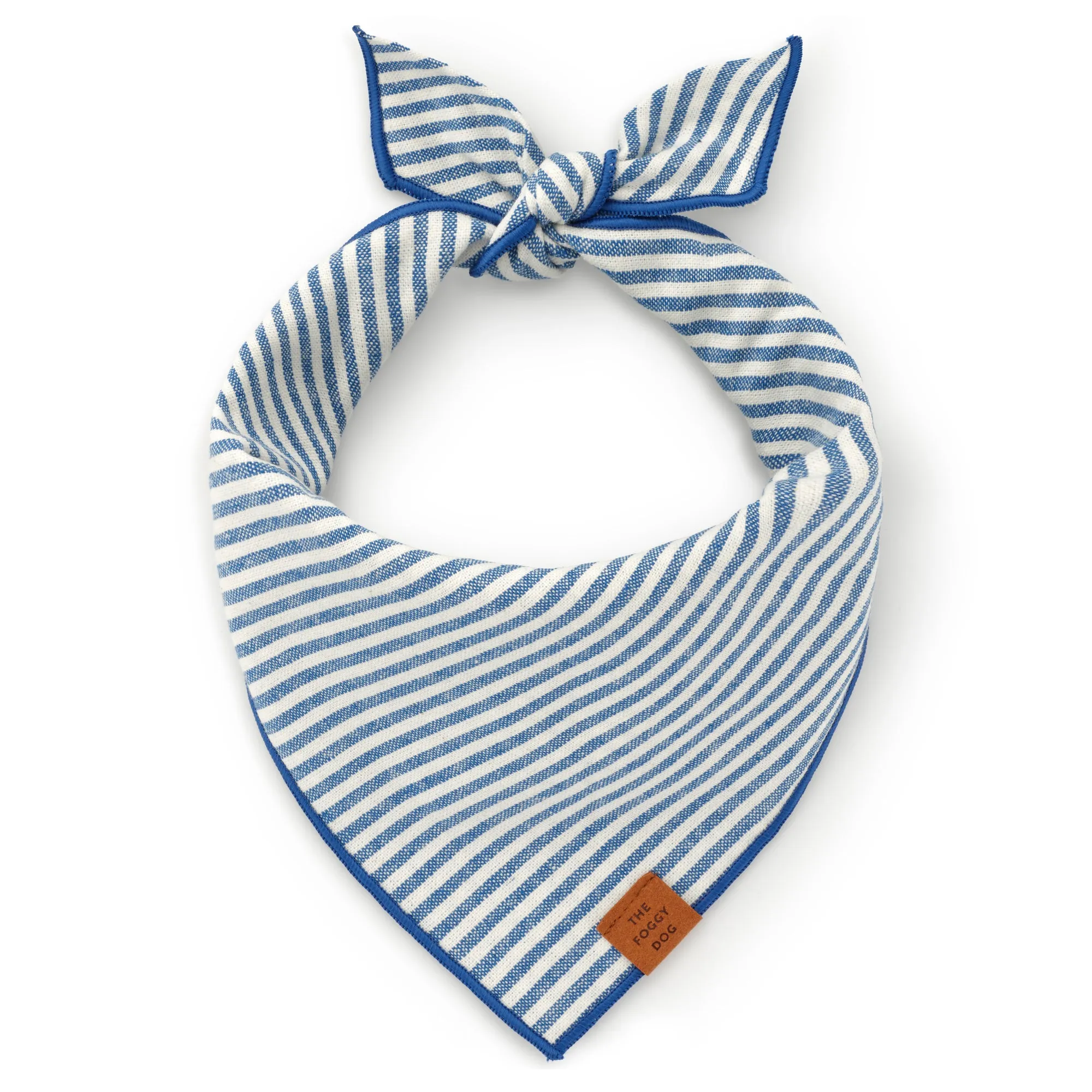 Lake Blue Stripe Dog Bandana