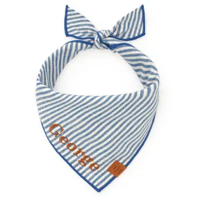 Lake Blue Stripe Dog Bandana