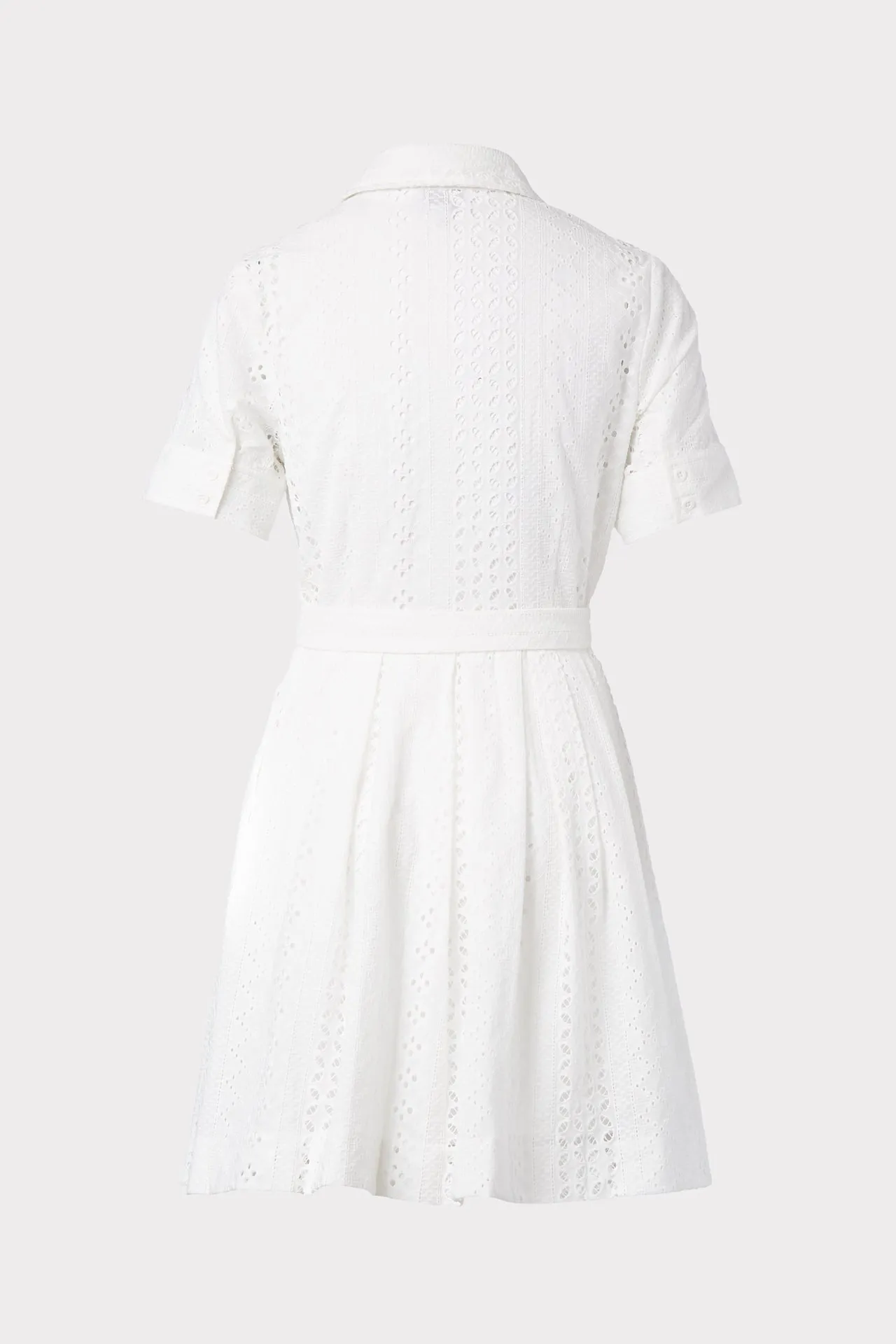 Linear Cotton Eyelet Cleo Shirt Dress