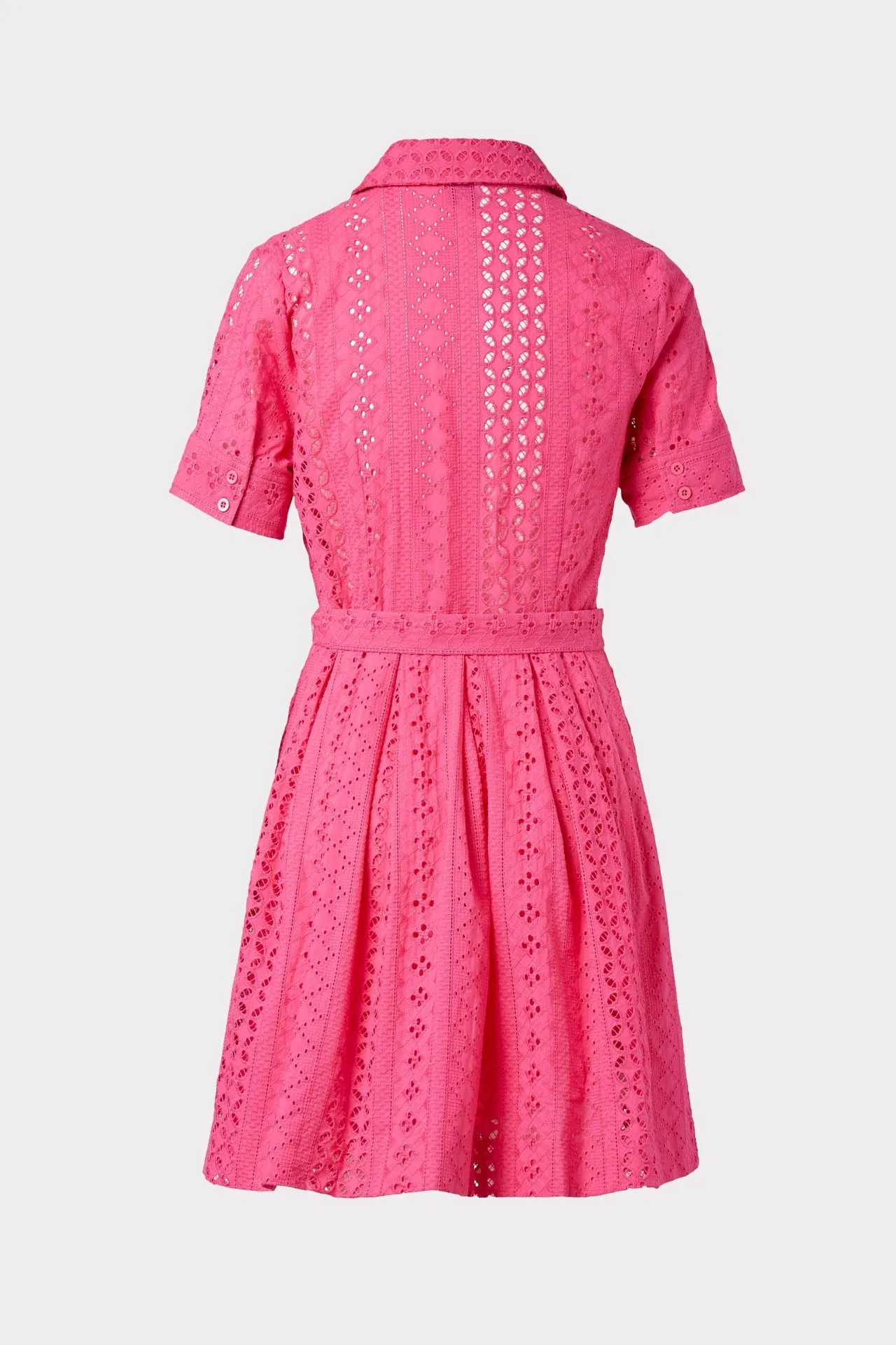 Linear Cotton Eyelet Cleo Shirt Dress