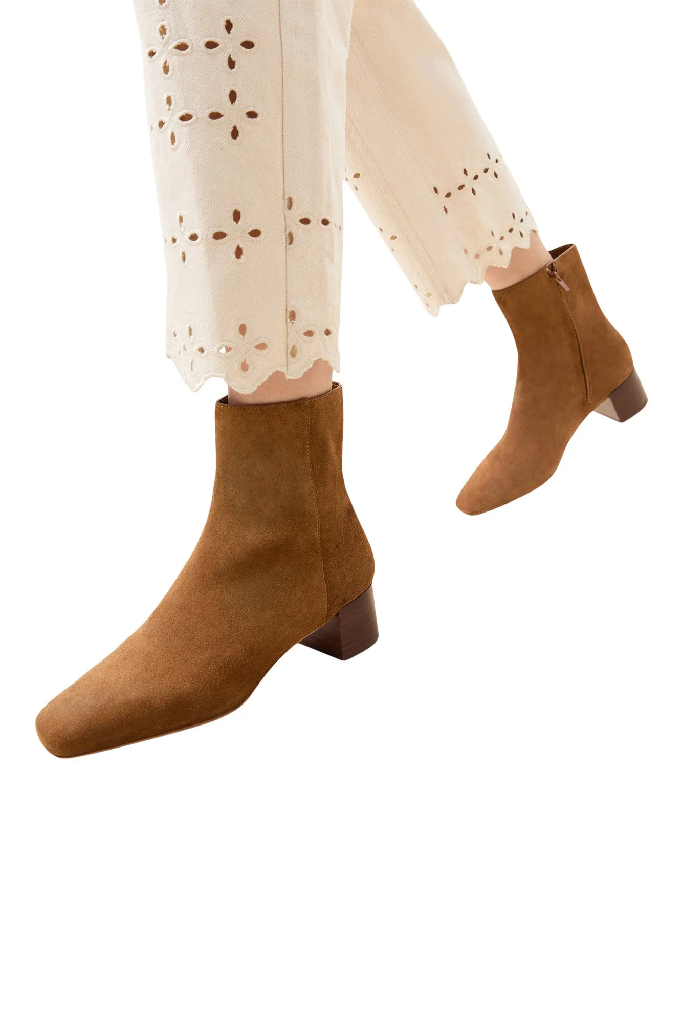 Loeffler Randall Ginny Ankle Boot in Cacao Suede