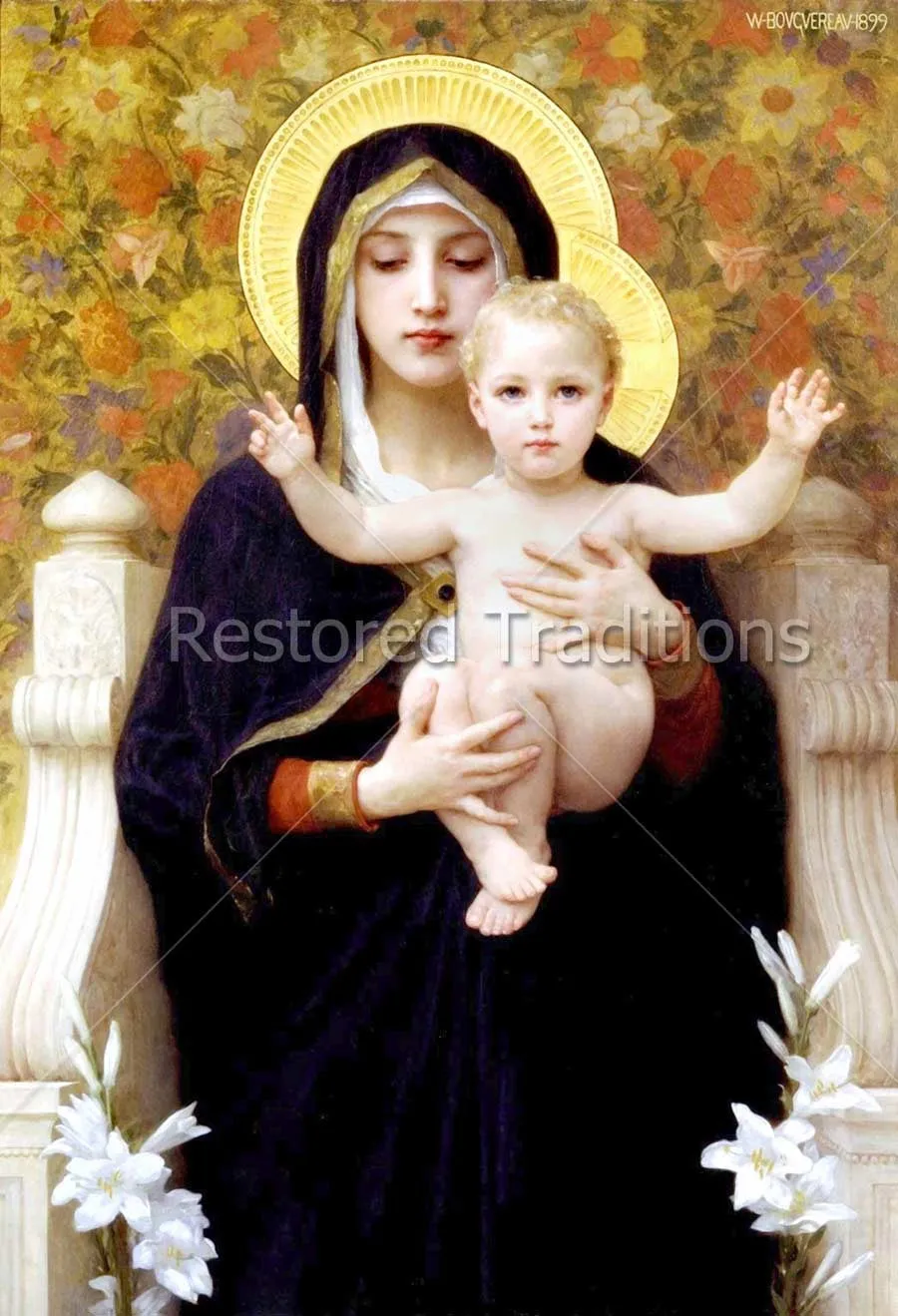 Madonna of the Lilies – Bouguereau