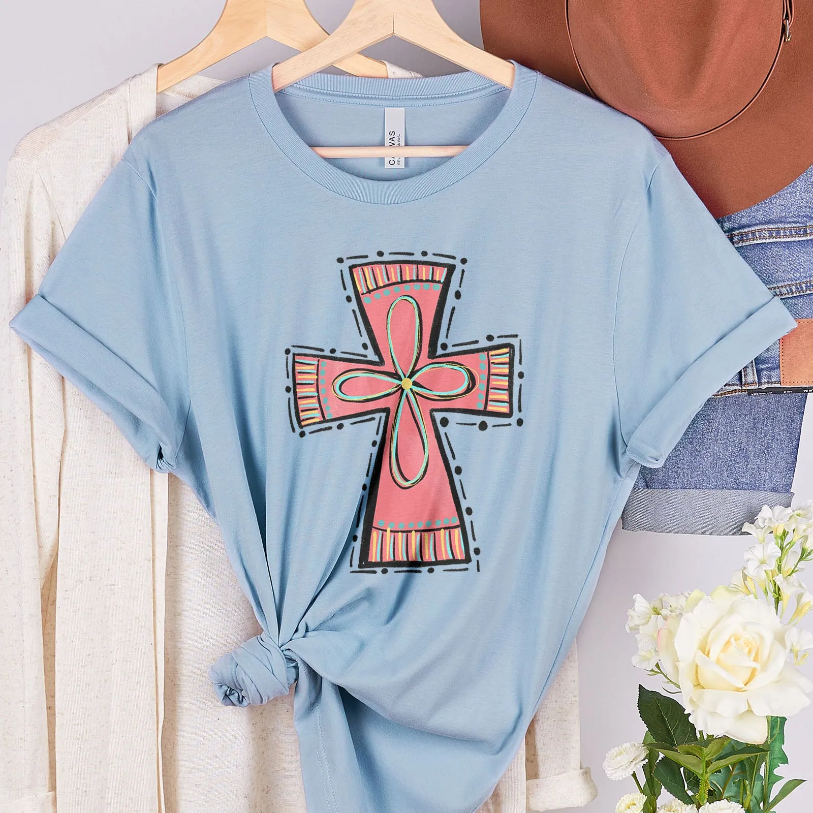 Mauve Cross Tee