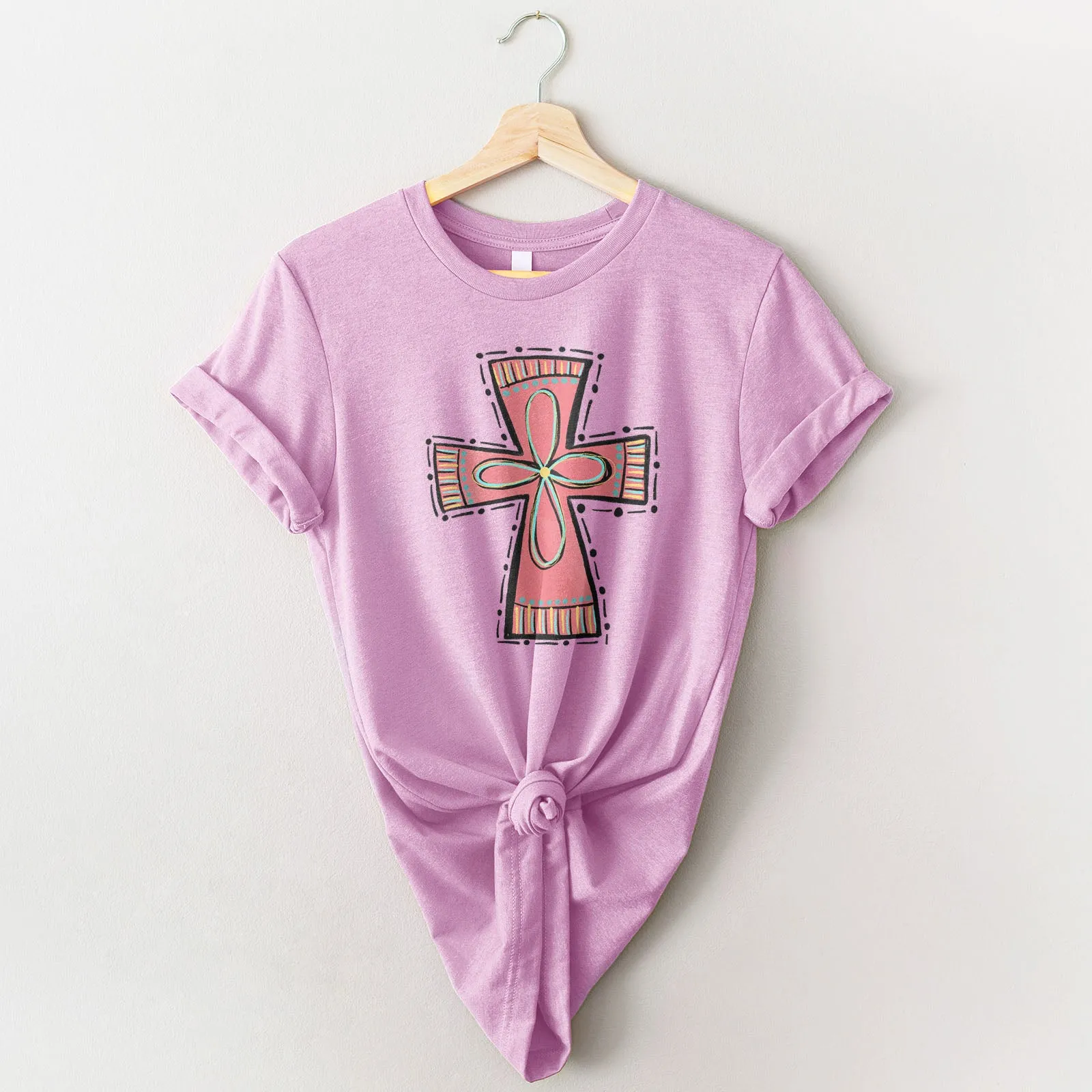 Mauve Cross Tee