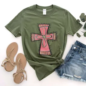 Mauve Cross Tee