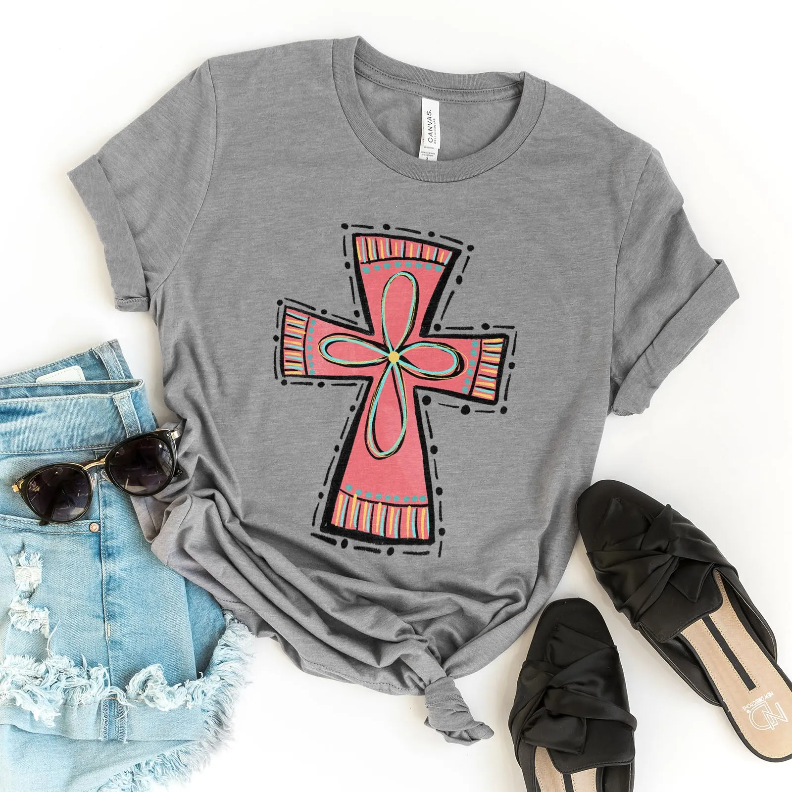 Mauve Cross Tee