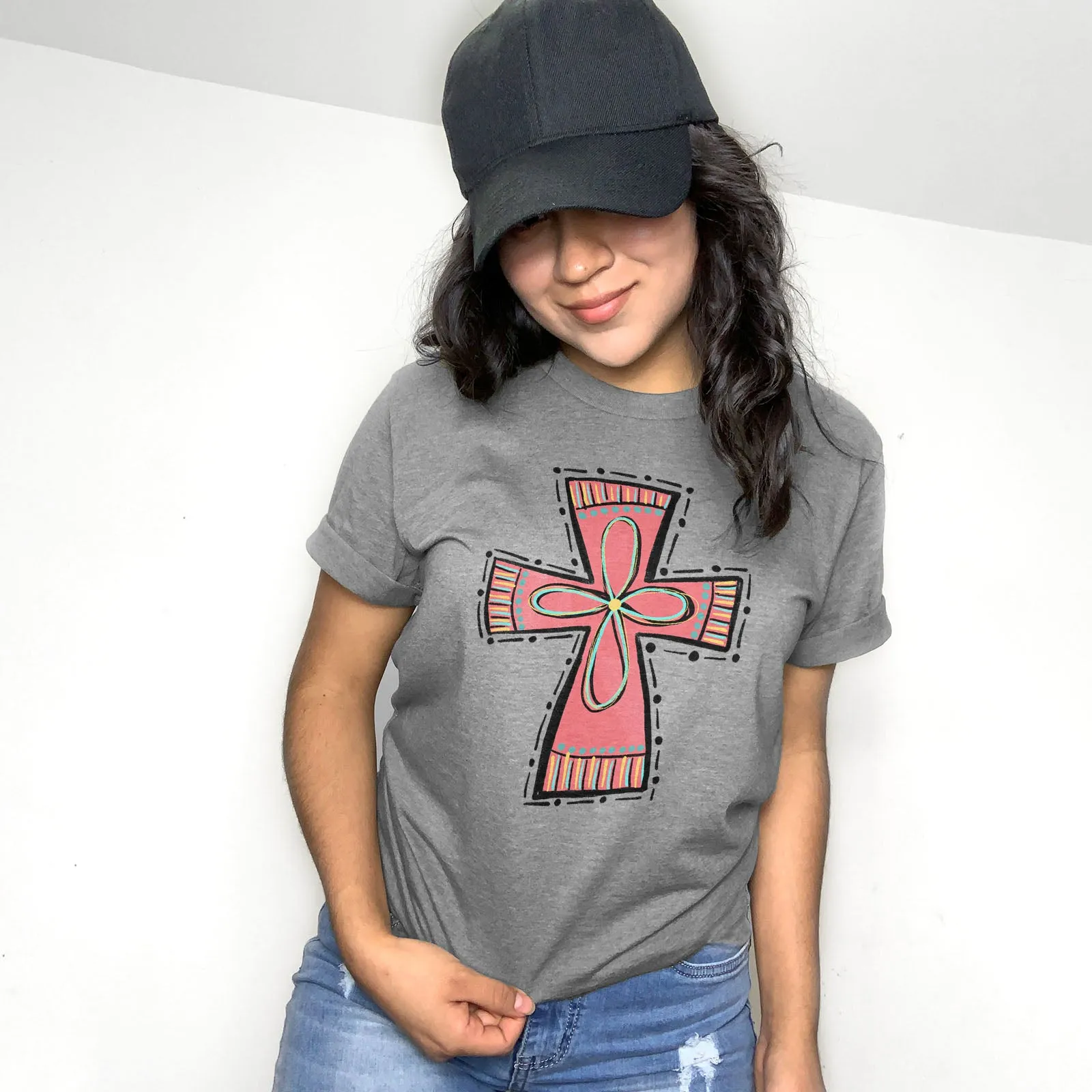 Mauve Cross Tee