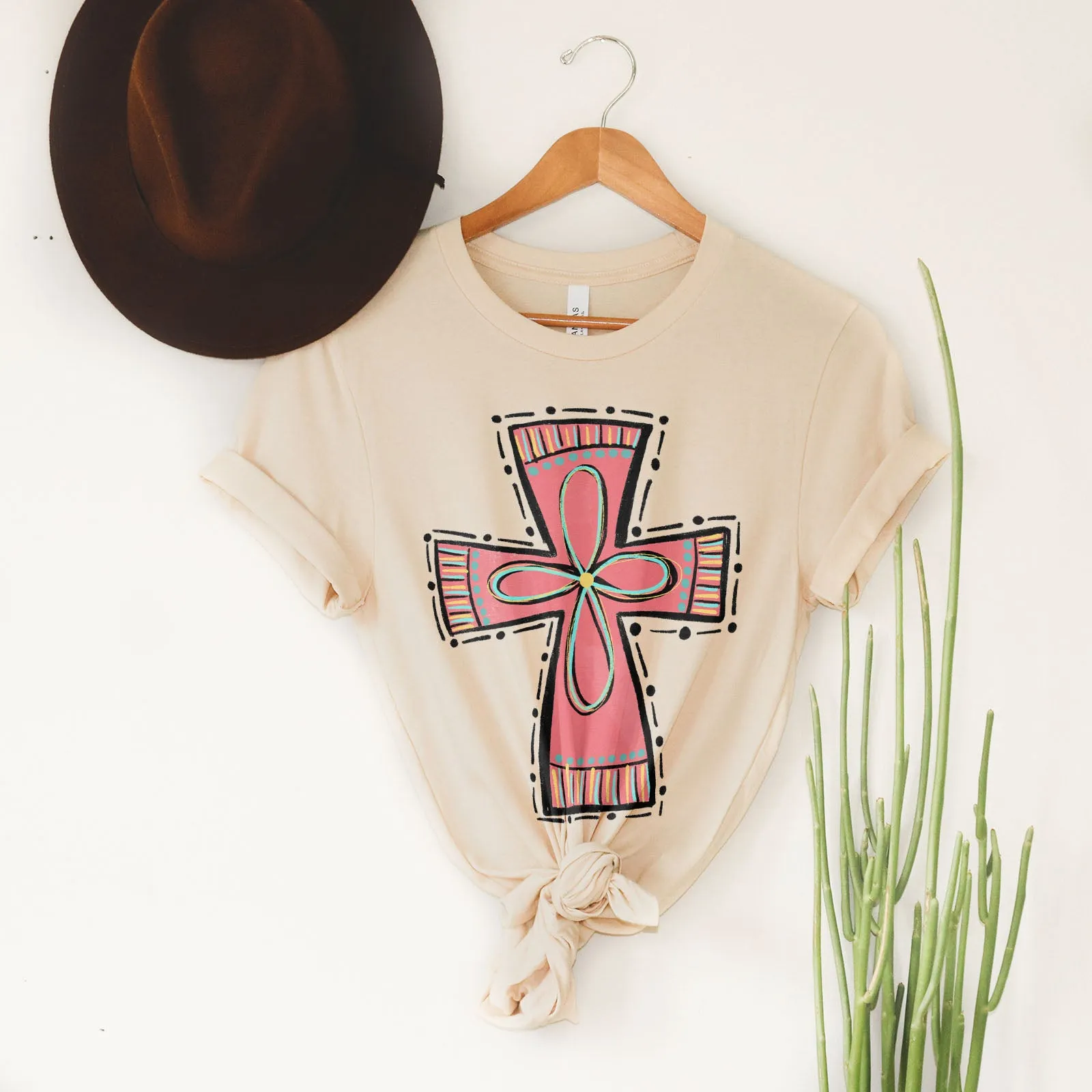 Mauve Cross Tee