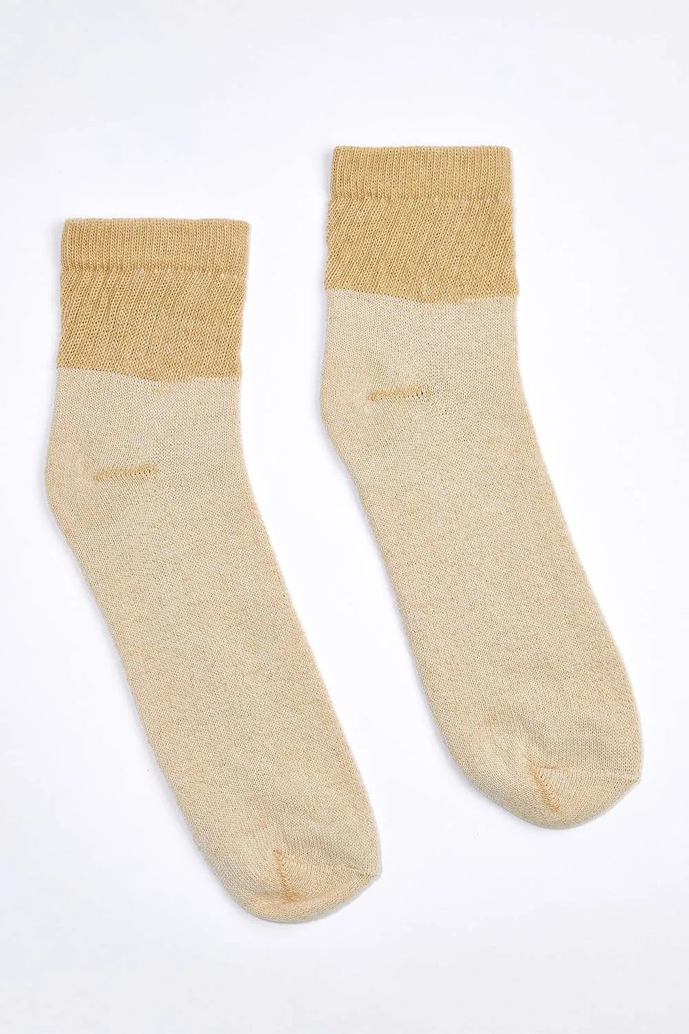 Men's 6 Pack Organic Cotton Socks Tan-Green Ankle