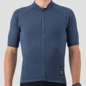 Men's Micro Grid Jersey - Stone Blue