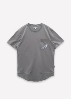 Men's T-Shirt with Curved hem In Taupe