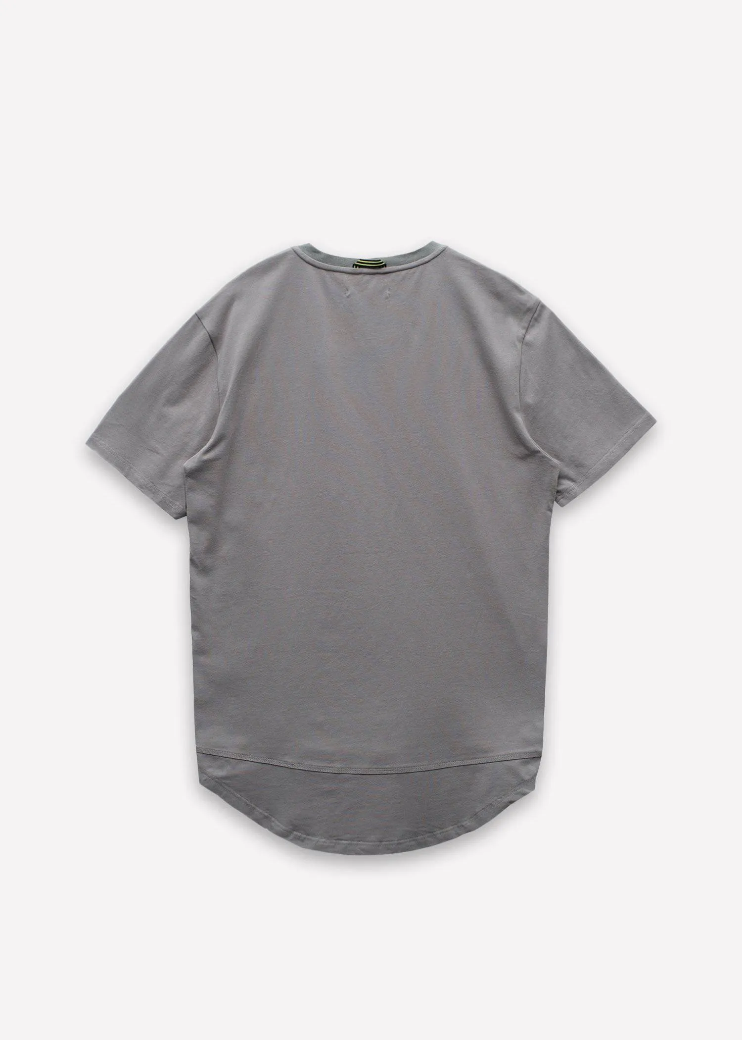 Men's T-Shirt with Curved hem In Taupe