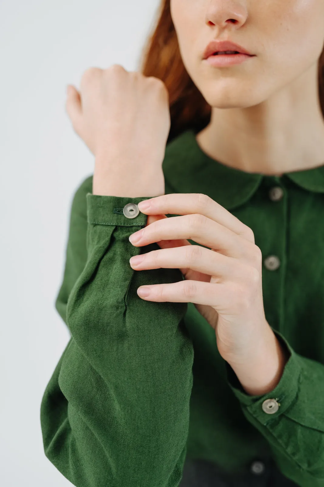 Mini Classic Dress, Long Sleeve, Emerald Green