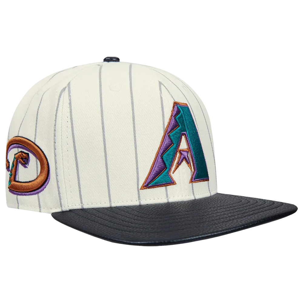 MLB ARIZONA DIAMONDBACKS PINSTRIPE RETRO CLASSIC LOGO WOOL STRAP (EGGSHELL/ GREY)