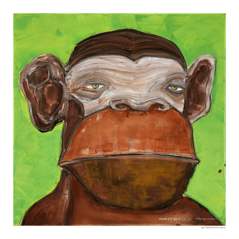 [monkey head] [limited edition print]