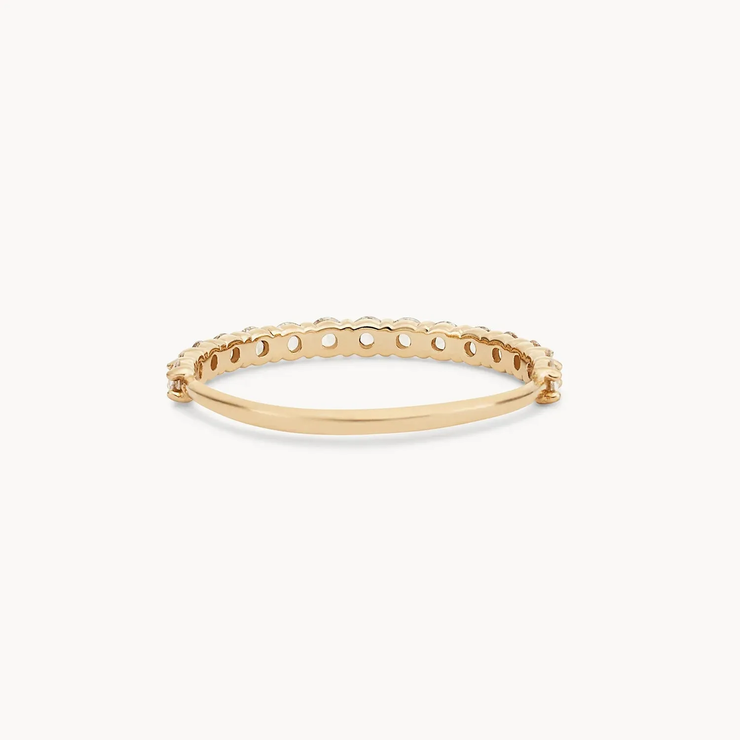 Moonglade ring - 14k yellow gold, white diamonds