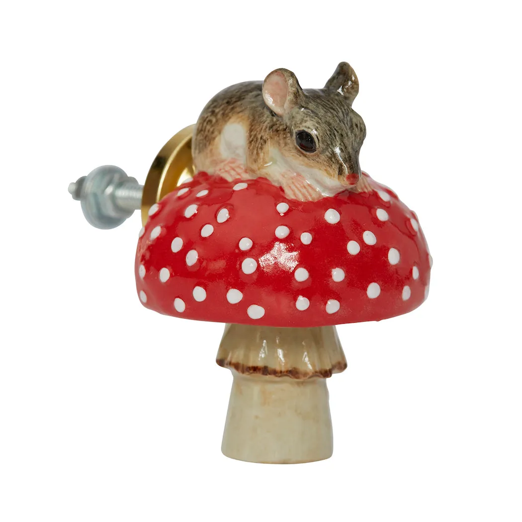 Mouse on Toadstool Doorknob