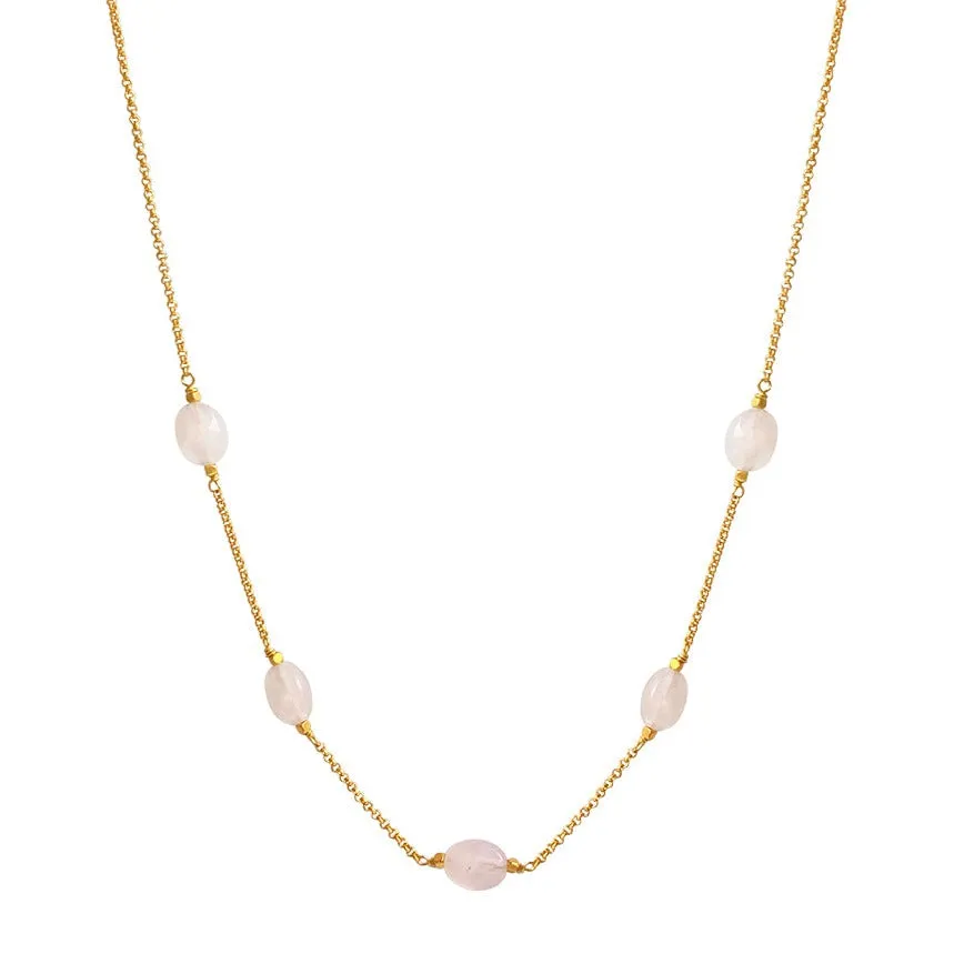 NECKLACE MARIE ROSE QUARTZ