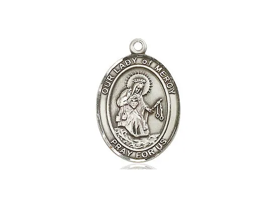 Our Lady Of Mercy Silver Pendant With Chain