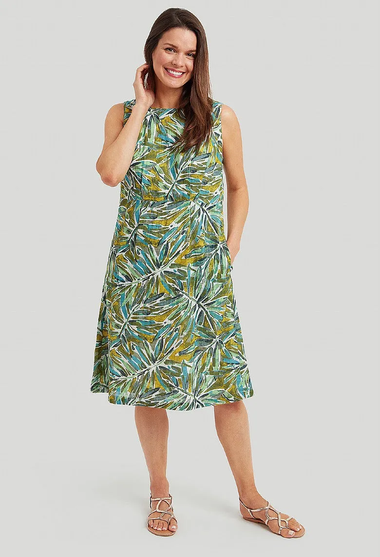 Palm House Valerie Dress – Green Mix