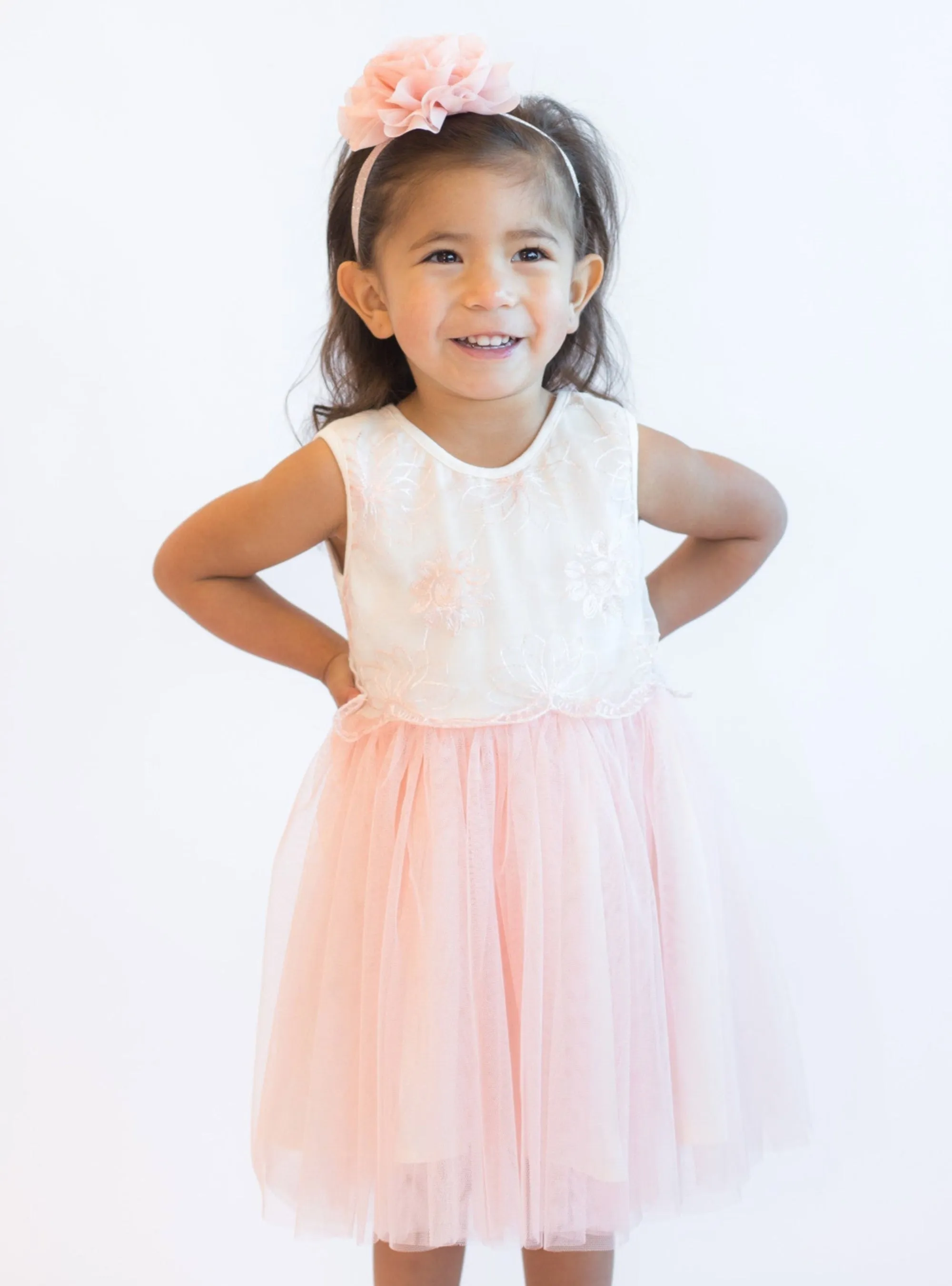 Popatu Baby Girls Shimmery Overlay Tulle Dress