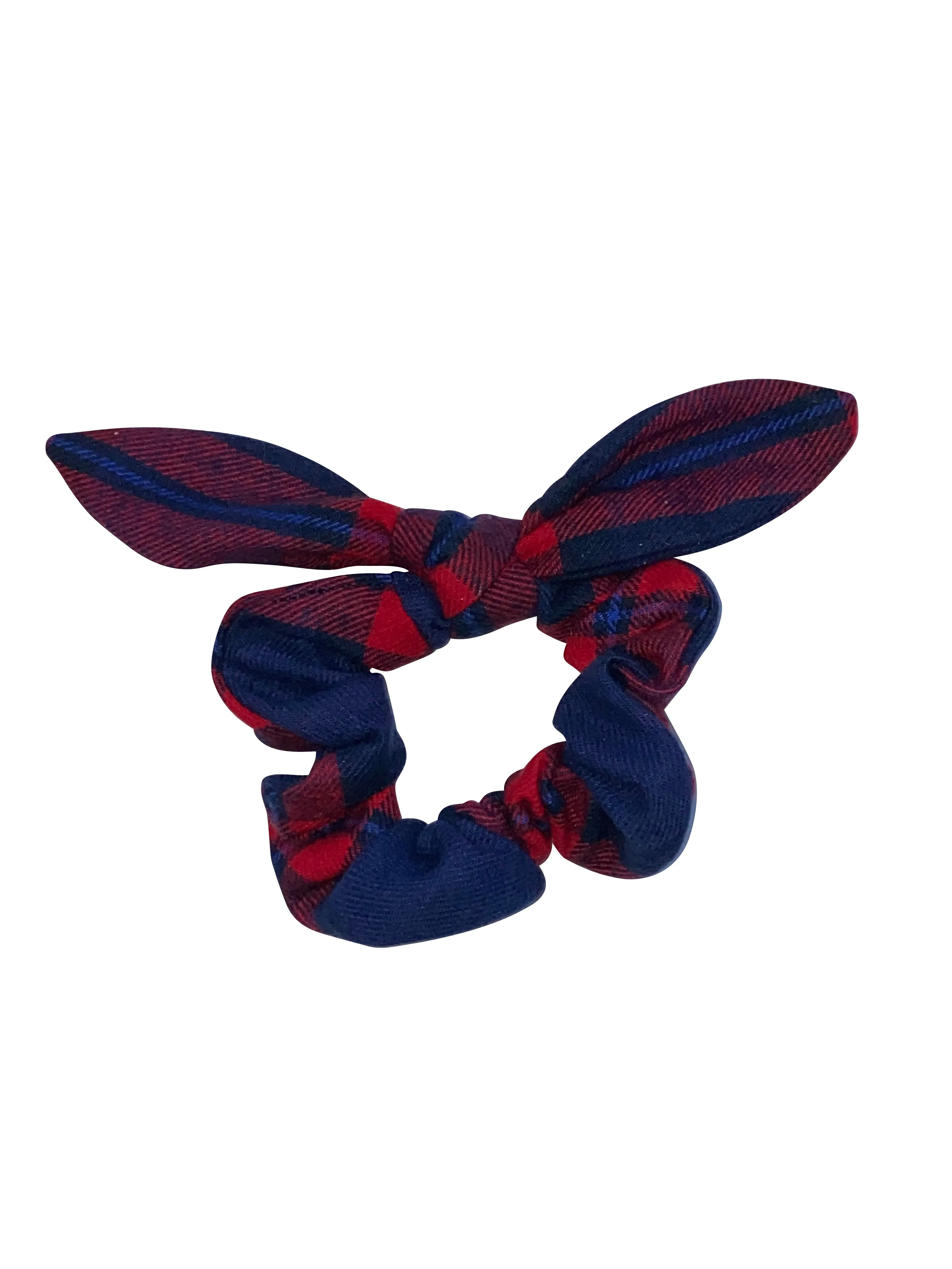 Preppy Scrunchy Navy Plaid