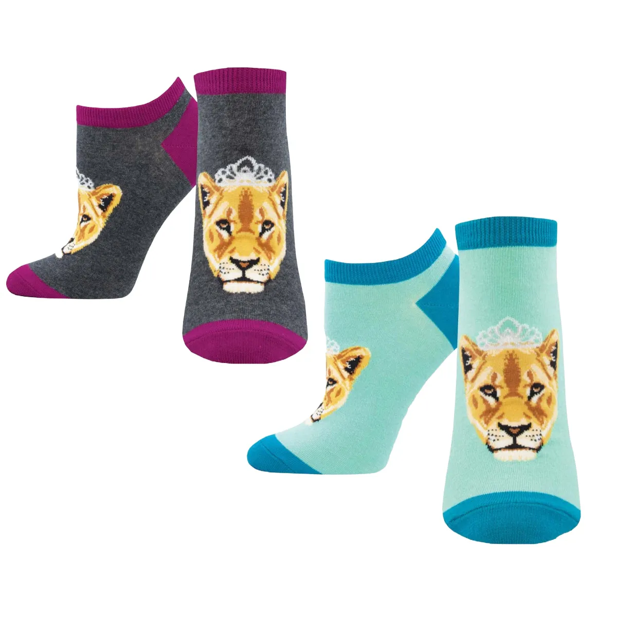 Queen of the Pride Lion Socks Ankle Socks (Adult Medium - Women's Shoe Sizes 5-10)