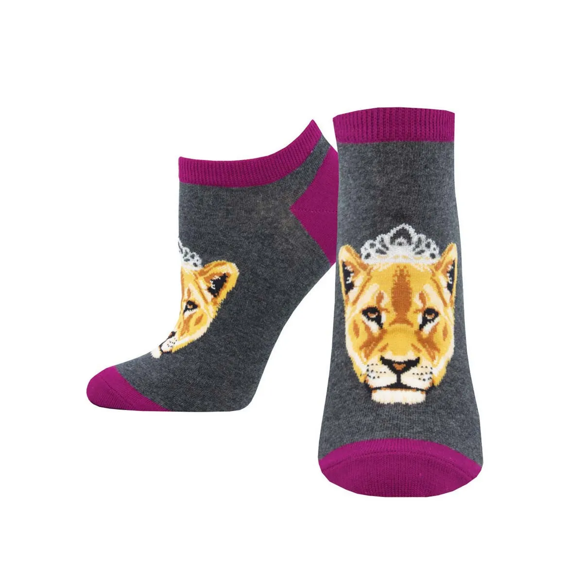 Queen of the Pride Lion Socks Ankle Socks (Adult Medium - Women's Shoe Sizes 5-10)