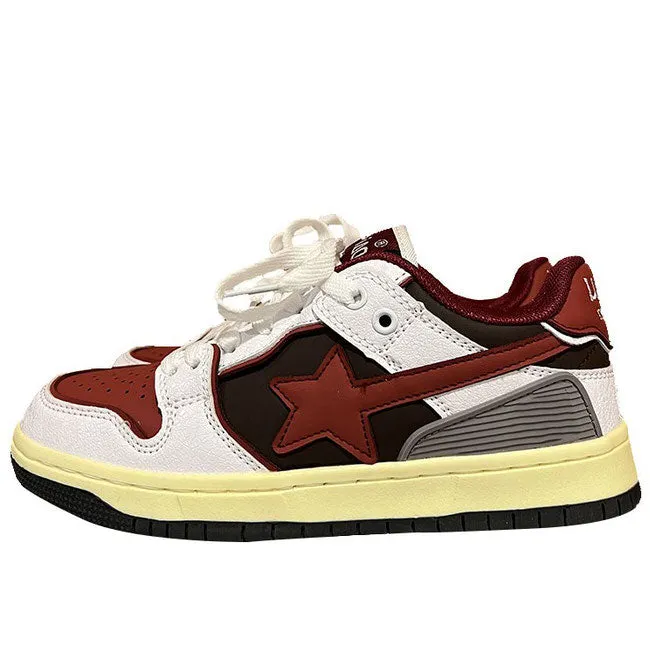 Red & Grey Shooting Star Sneakers