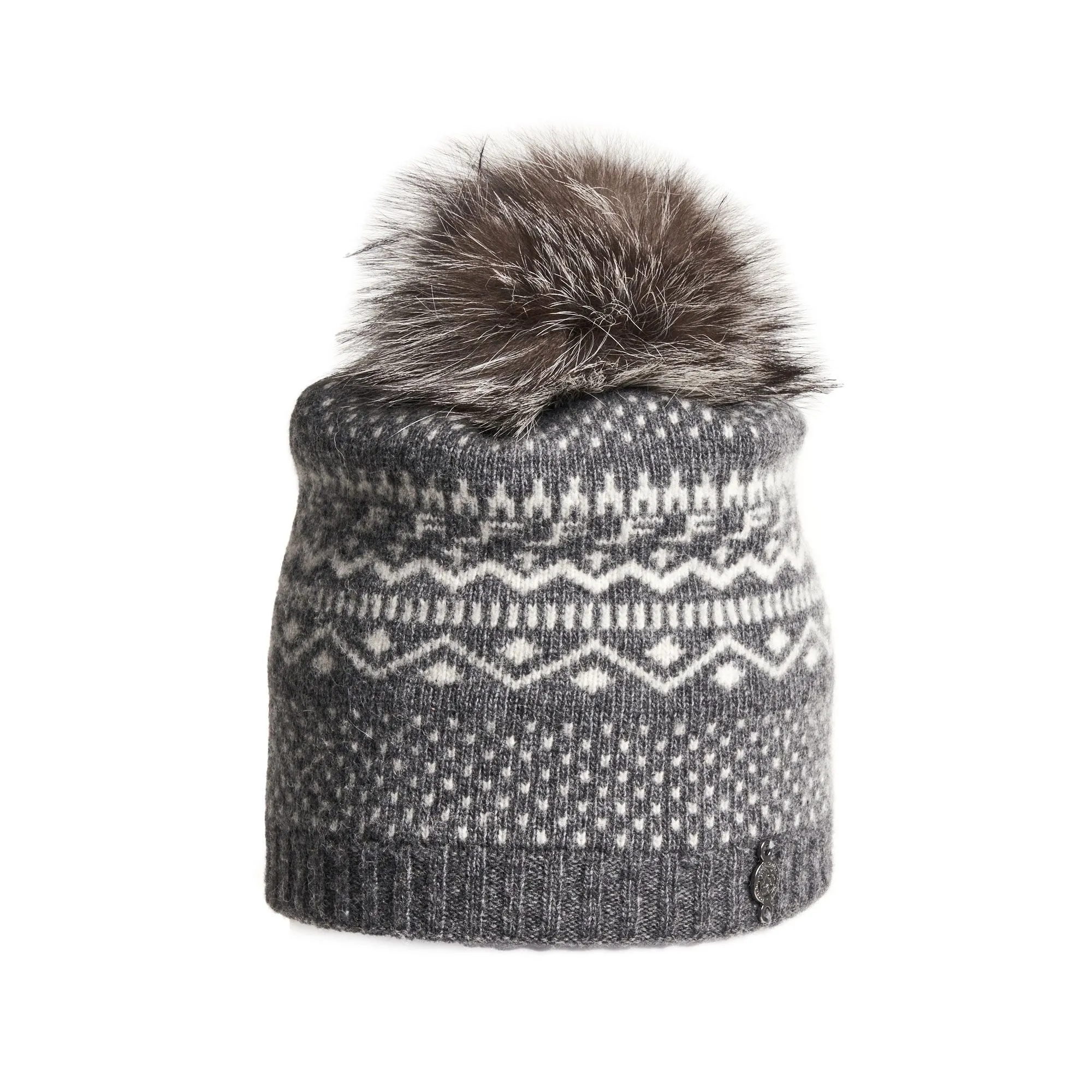 ROMY-P BEANIE WITH FUR POM