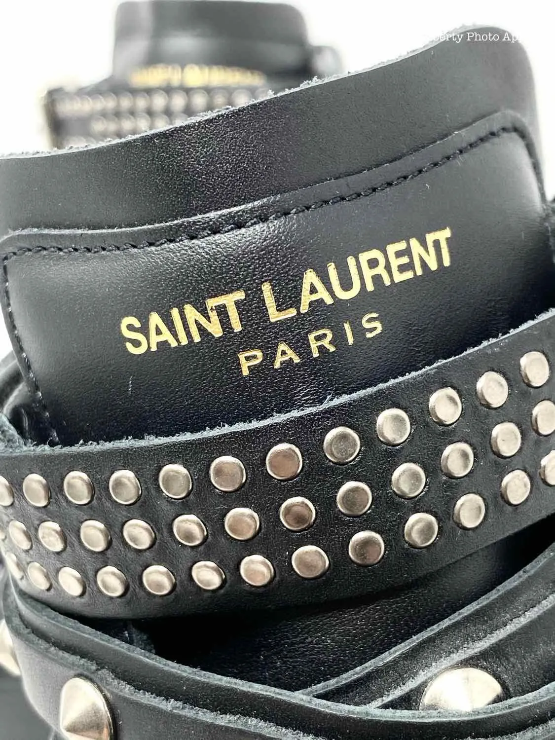 Saint Laurent Black High-Top Studded Size 36.5 Sneakers