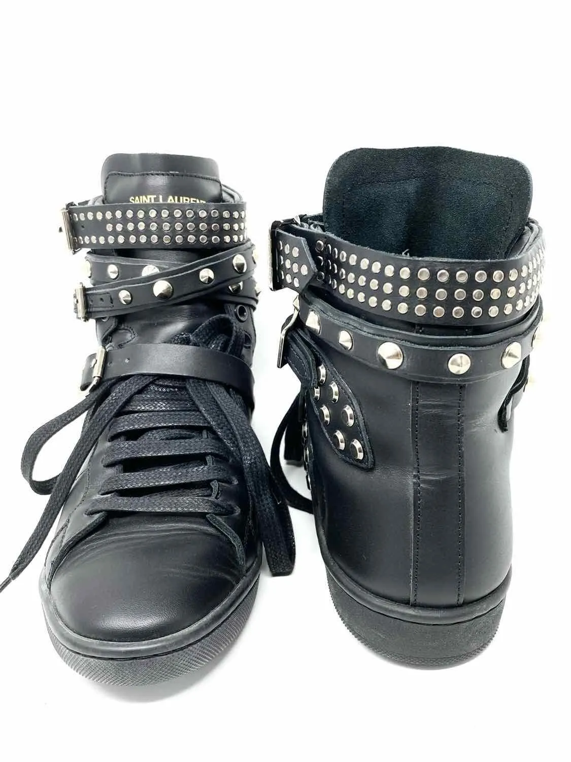 Saint Laurent Black High-Top Studded Size 36.5 Sneakers