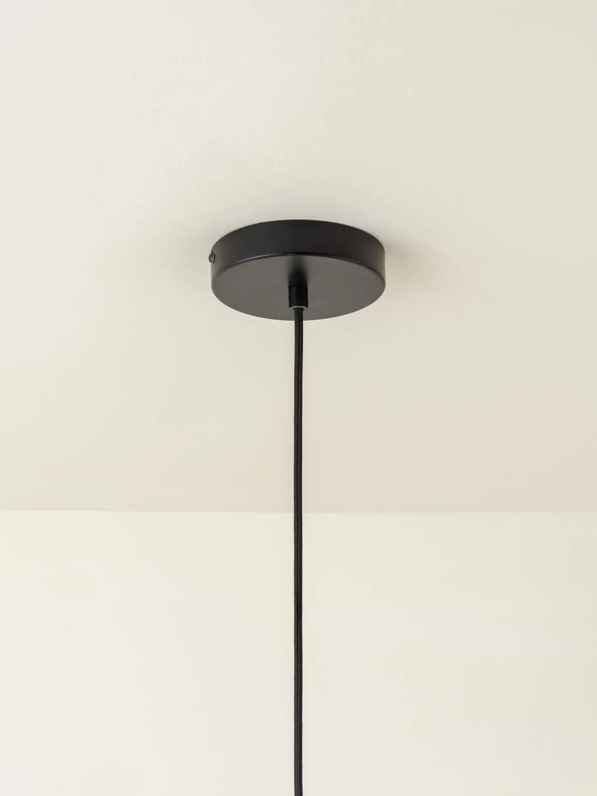 Silio - 1 light matt black and opal pendant