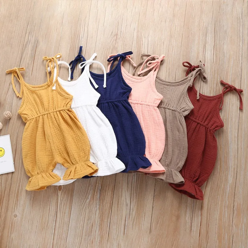 Sleeveless Ruffle Short Romper