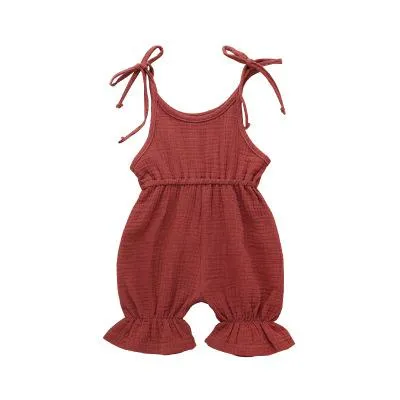 Sleeveless Ruffle Short Romper