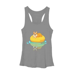 Summer Corgi Women's Racerback Tank Top