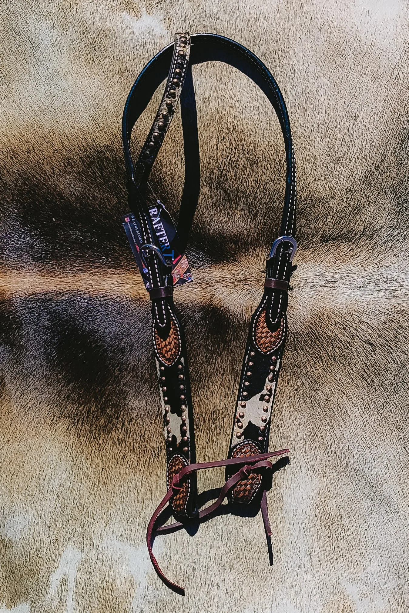 The Tri-Color Hair On Hide Tack Collection