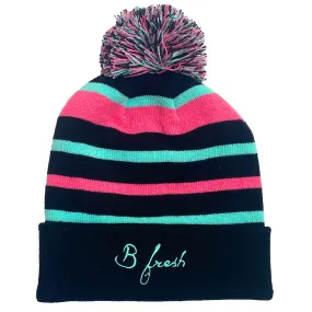 Vapor Wave Pom Top - Beanie