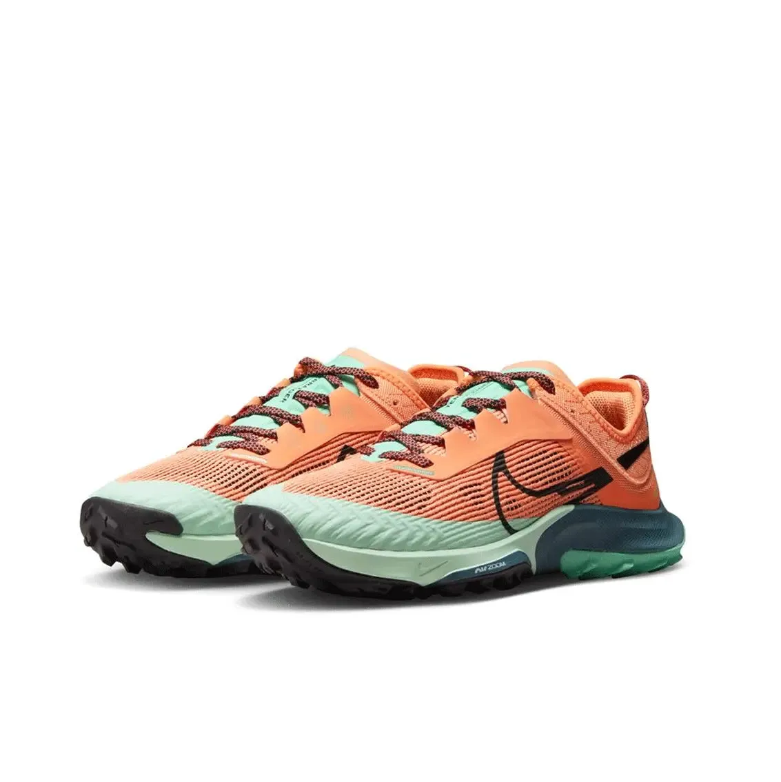 Womens Nike Air Zoom Terra Kiger 8 - Orange Trance / Black-Mint Foam