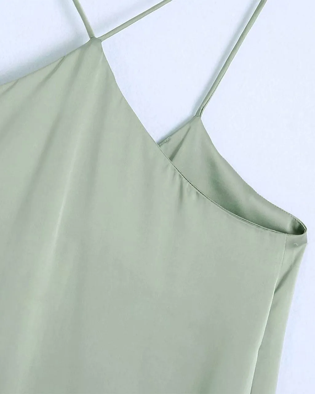 Zoie Mint Green Summer Strappy Dress - Midi Slip Dress